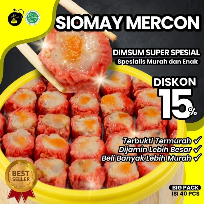 

Uinn - Dimsum Mercon Siomay Mercon Spesial Camilan Pedas Frozen Food Isi 40Pc