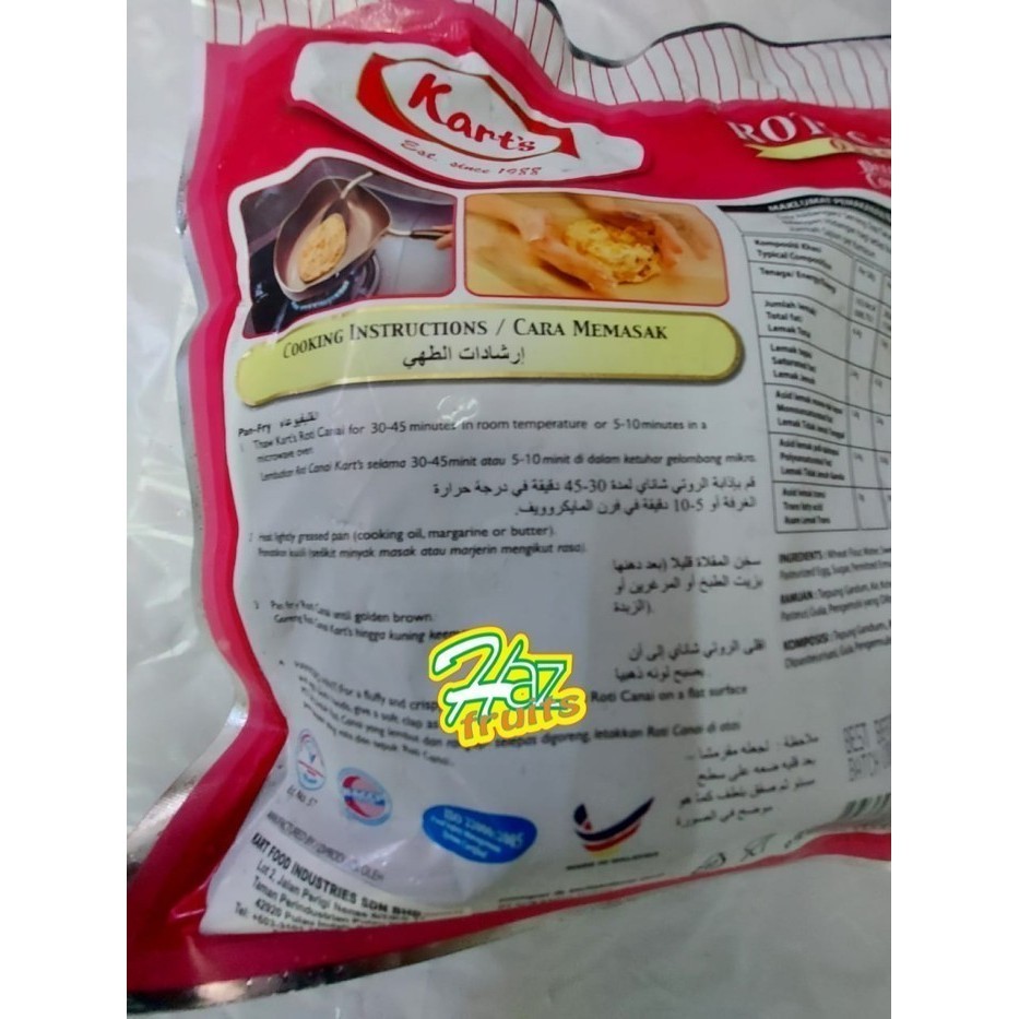 

Uinn - Karts Roti Canai Original 10Pcs Frozen Food X76