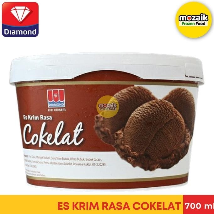 

Uinn - Ice Cream Diamond Chocolate Frozen Mart Frozen Food 700 Ml