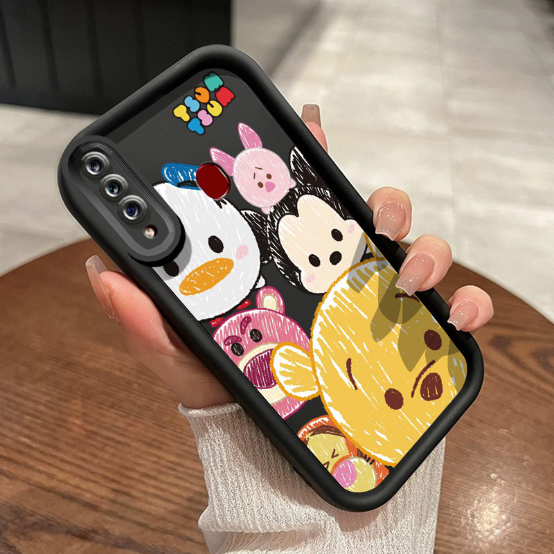 Casing Hp Samsung Galaxy A20s Case lembut Softcase ponsel sarung HP motif warna Mickey kreatif  casi