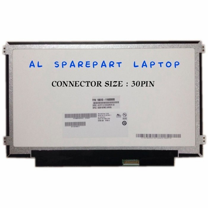 JUAL LED LCD LAYAR HP CHROMEBOOK 11 G8 EE 11.6 INCH 30 PIN KANAN KIRI