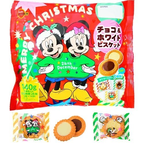 

@#@#@#] Chocolate & White Biscuit Disney Christmas 140g