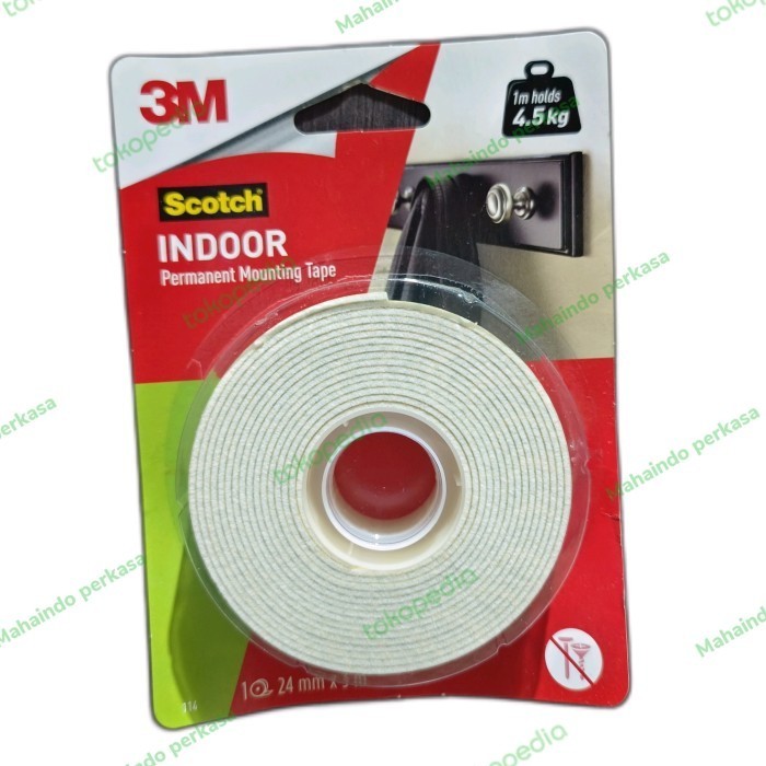 

double tape 3m Scotch Mounting Tape INDOOR 110 1" x 3 meter JUAL