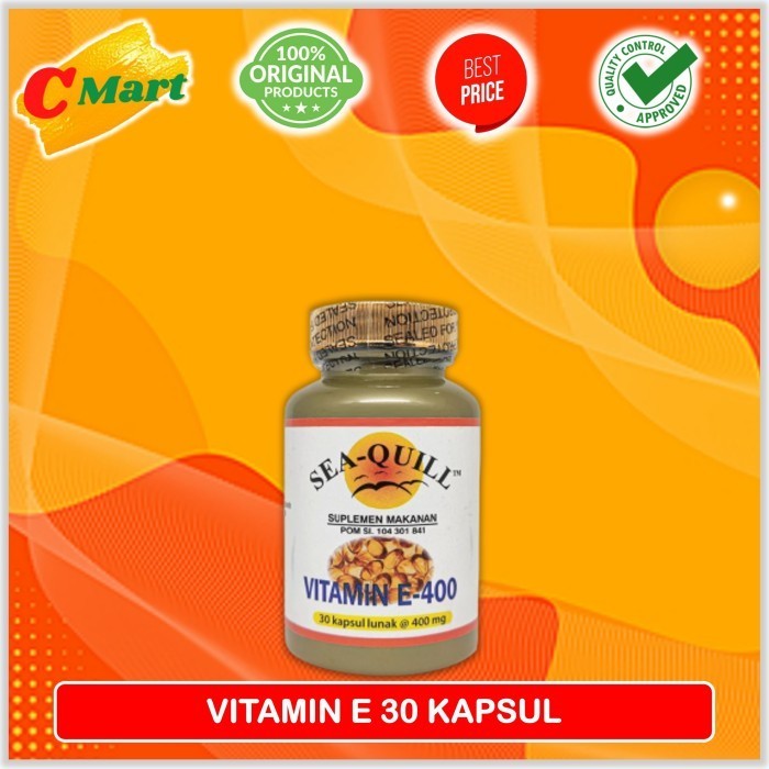 Terlaris Sea-Quill Vitamin E 400 IU Isi 30 Tabs / Seaquill Vit E / CMart SALE