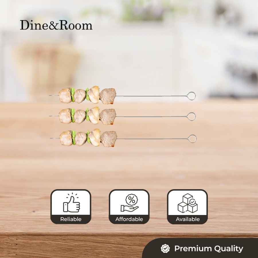 Dine & Room | Barbeque Skewer 45 cm | Tusuk Sate Stainless Steel 45cm