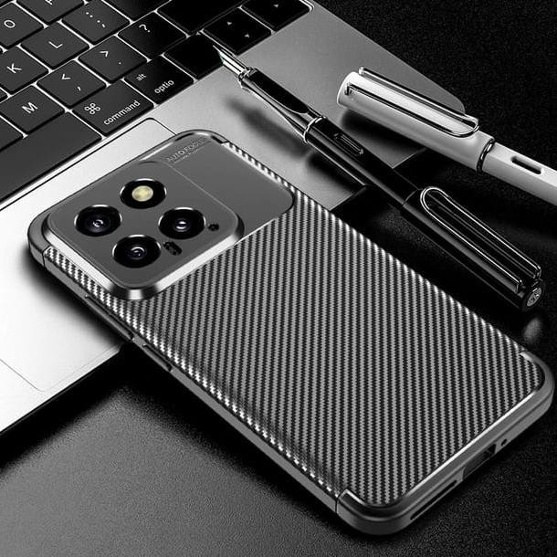 Softcase Kesing For Xiaomi 14 Focus Carbon Original Case_Official