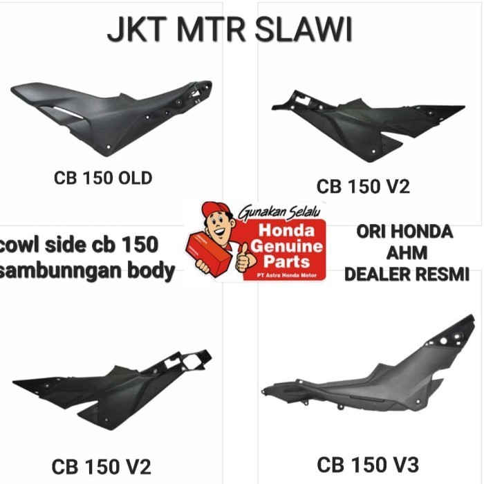 SAMBUNGAN BODY COWL R SIDE COWL TEBENG SAMPING KANAN CB 150 OLD