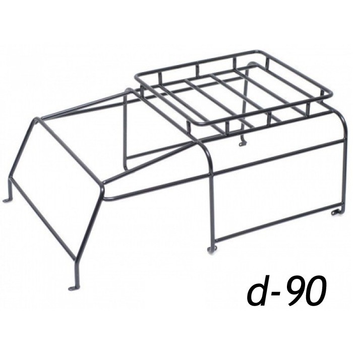 Steel Roll Cage Roof Rack Luggage Tray 1/10 Rc Defender D90 RC4WD