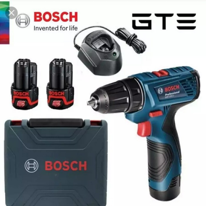 PAKET LENGKAP BOSCH GSR 120 LI BRUSHLESS MESIN BOR OBENG PORTABLE