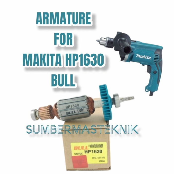 ARMATURE BOR MAKITA HP1630 ANGKER MESIN BOR MAKITA HP 1630 BULL