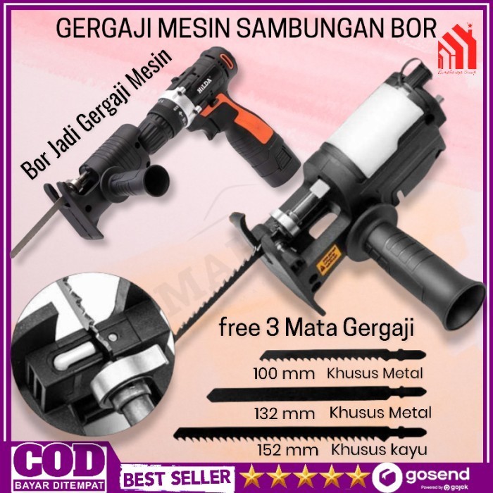 GERGAJI KONEKTOR BOR LISTRIK TANGAN MESIN SAMBUNGAN BOR GERGAJI MESIN