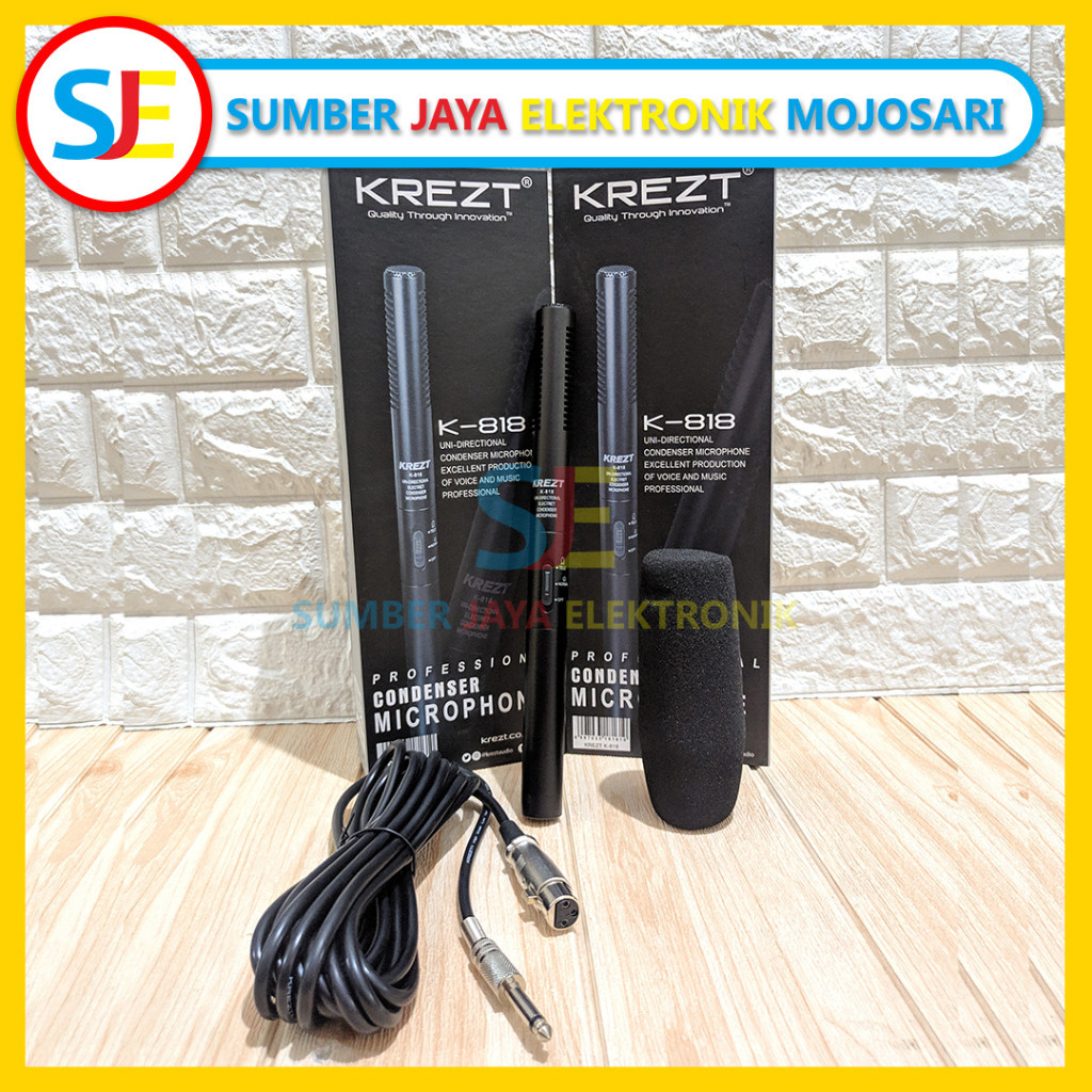 Mic Kondensor Krezt K-818 / Mic Condenser Microphone Krezt K-818 Professional