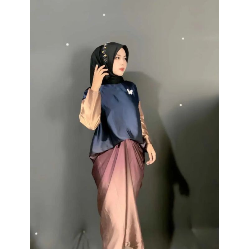 kaftan silk gradasi