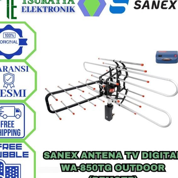 Berkualitas| Sanex Antena TV Digital WA-850 WA-850TG WA 850 TG Outdoor (Remote)