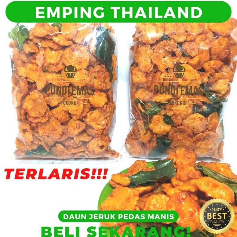 

POI Emping Pedas Manis / Emping Melinjo / Emping Thailand Daun Jeruk Kiloan 250 Gram TERLARIS