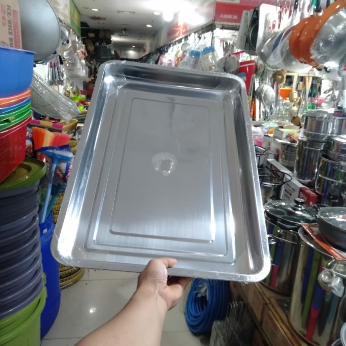 NAMPAN STAINLESS UKURAN 40 X 60 TINGGI 5 CM TEBAL