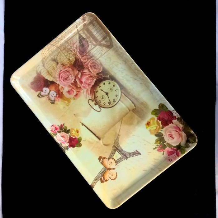 NAMPAN SAJI BESAR 25 X 38 CM MELAMIN ONYX - ASC TA05 MOTIF RANDOM