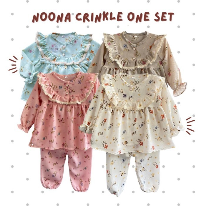 Setelan One Set Mirae Anak Balita Perempuan 1-3 Tahun Nona Crinkle