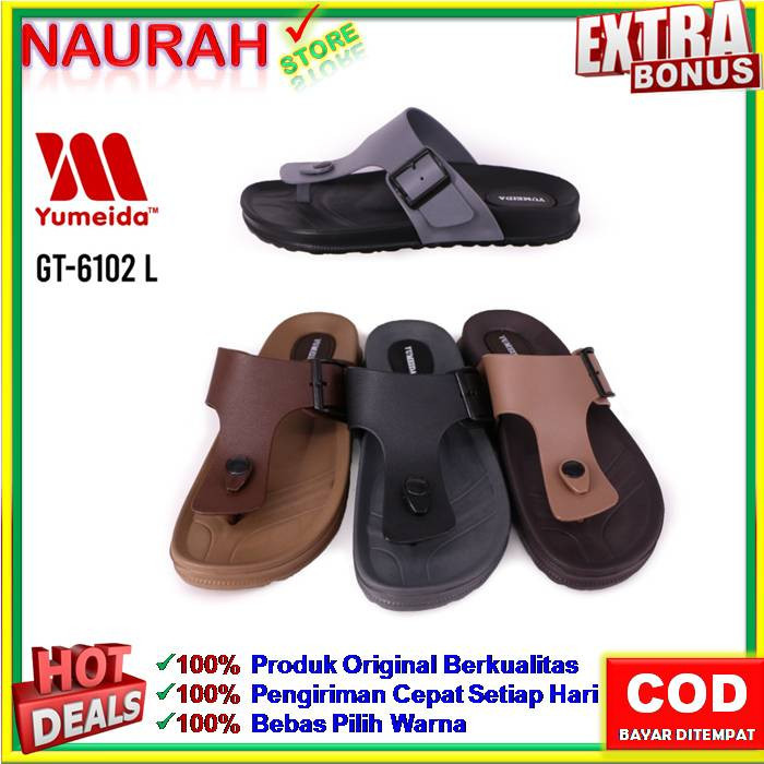 LEBARAN SALE 4.4 Sendal Jepit Pria Yumeida GT 6102 L Sandal Jepit Pria Tali Karet Gesper Jelly
