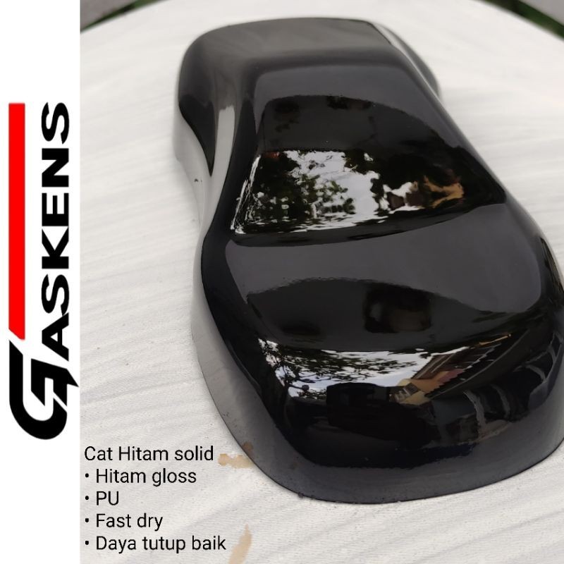 CAT PU HITAM SOLID GLOSS 1 LITER | Gaskens AUTOMOTIVE  paint | cat mobil dan motor