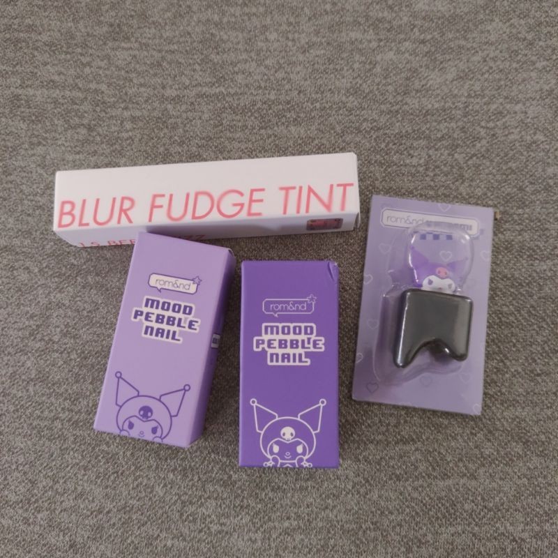 [READY INA] Romand x Sanrio Kuromi Mood Pebble Nail - Topper - Blur Fudge Tint