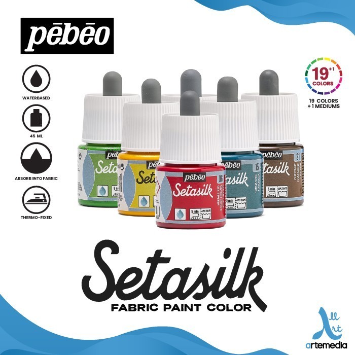 

Pebeo Setasilk Fabric Paint Color Cat Warna Kain Sutra Diy