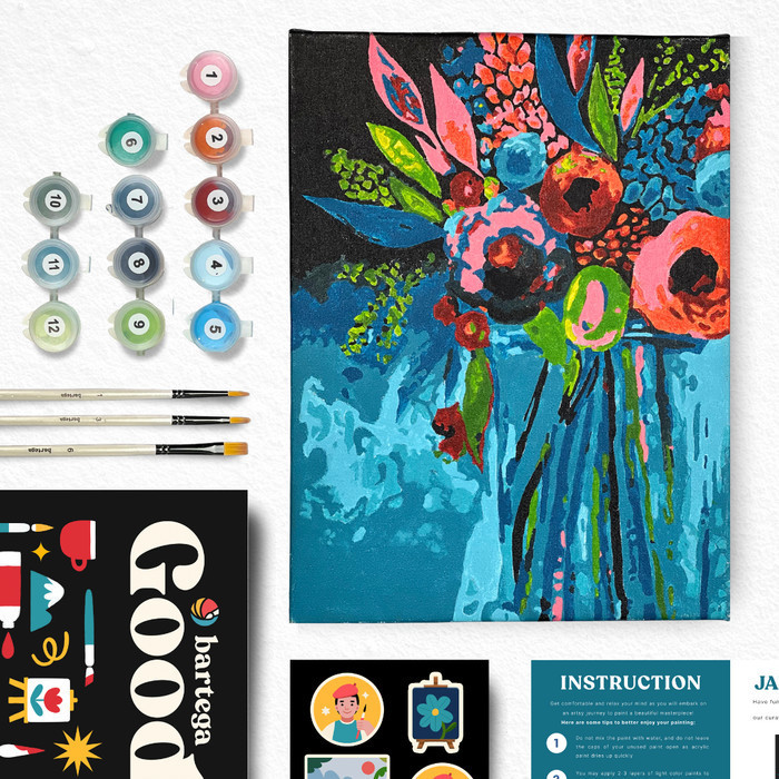

Bartega Paint By Number - Jar Of Blooms