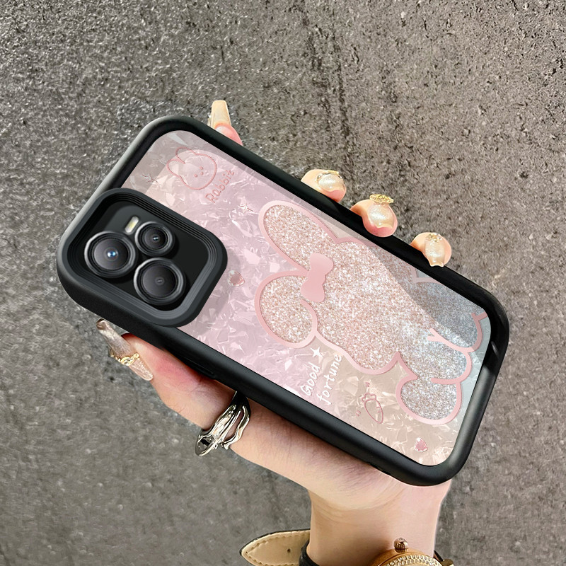 Casing Hp Realme C35 Realme Narzo 50A Prime Case pola kelinci batu bata dan batu Casing HP ganda sed