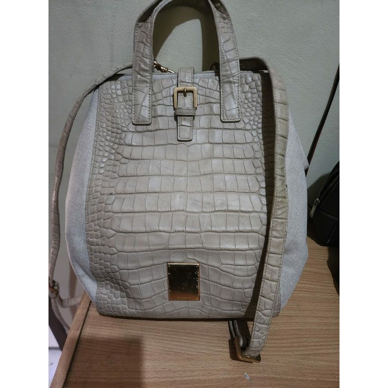 Preloved ransel original Couronne motip croco.