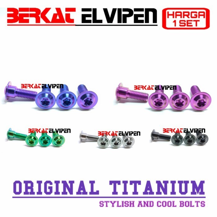 Paket Baut Titanium Piring Cakram Beat Scoopy Genio Vario 160 Pcx 150