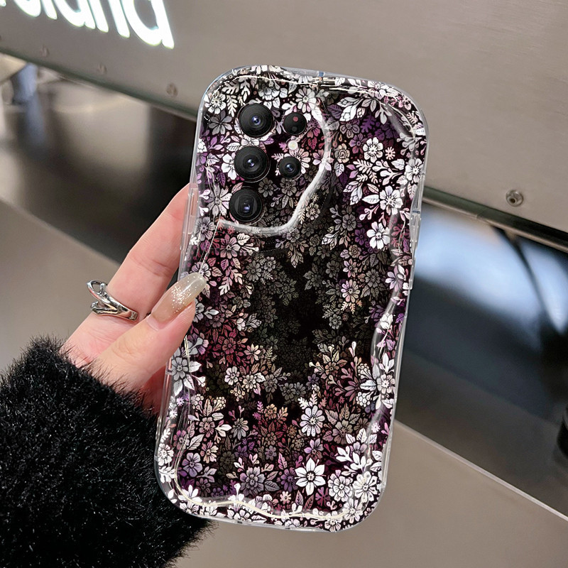 Casing Hp Samsung Galaxy S22 Plus S22 Ultra Case Casing ponsel motif lubang bunga HP A Softcase lemb