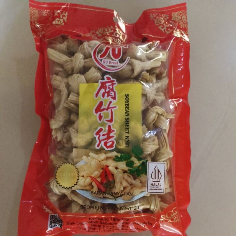 

HALAL SU BRAND FUCUK FU CUK PITA / SOYBEAN SHEET KNOT 300GR