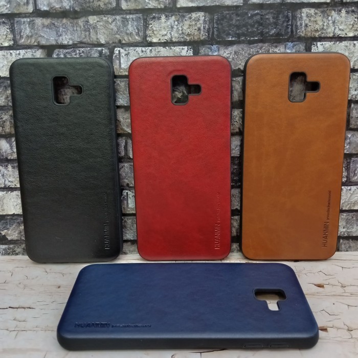 Case Samsung J6+ J6 Plus Soft Leather Casing Cover Kulit J6Plus
