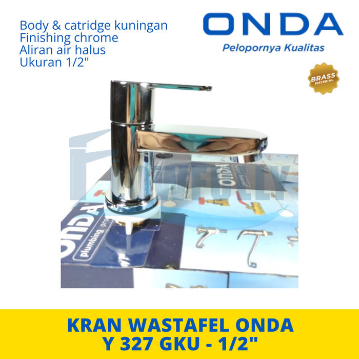 Y 327 GKU ONDA KRAN AIR WASTAFEL KUNINGAN CUCI TANGAN