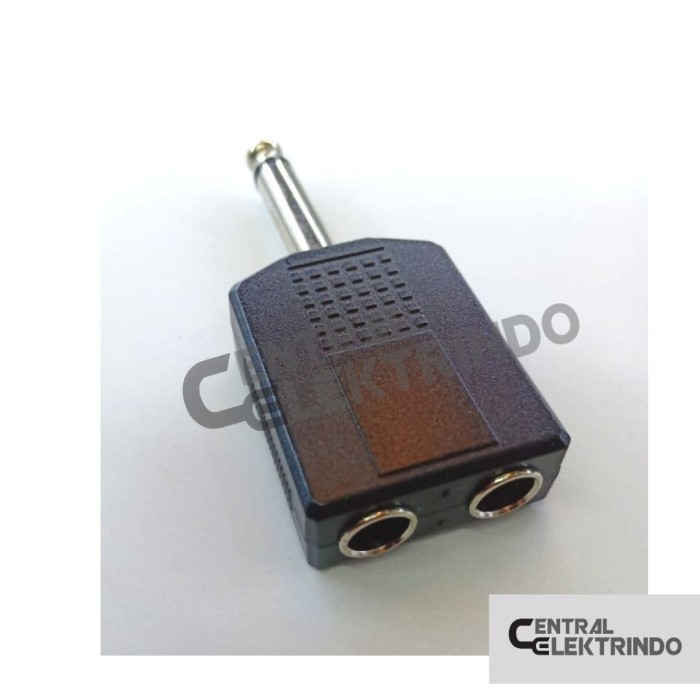 Spliter Jack T Akai MONO / Stereo ke 2 Female Cabang Akai Mic Mono Stereo Speaker Sound System