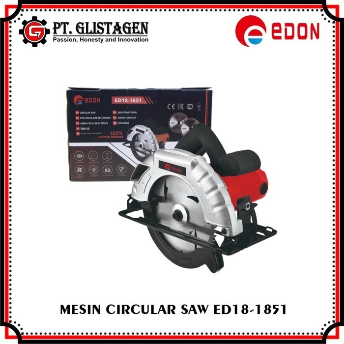 Mesin Circular Saw Gergaji Potong Kayu Gergaji Listrik Circle 7" Edon