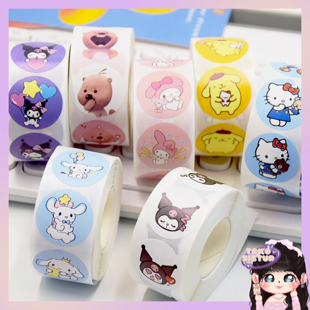 

[TS] 500 PCS STIKER EDISI BARU LABEL SANRIO THANK YOU KARTUN ESTETIK SHINCHAN DAN SANRIO 2 CM 2.5CM