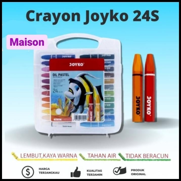 

TERMURAH KRAYON BESAR 24 WARNA JOYKO | CRAYON JOYKO OP24S !!!!