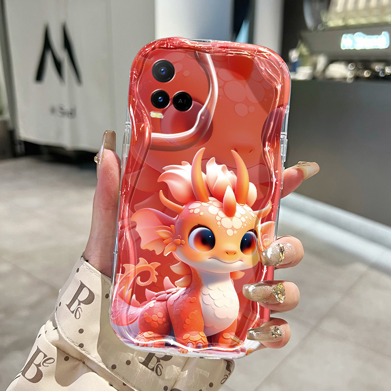 Casing Hp VIVO Y21 2021 Y21S Y21t Y21e Y21a Y33t Y33S T1x 4G Y21G Case ponsel HP kartun Tahun Loong 