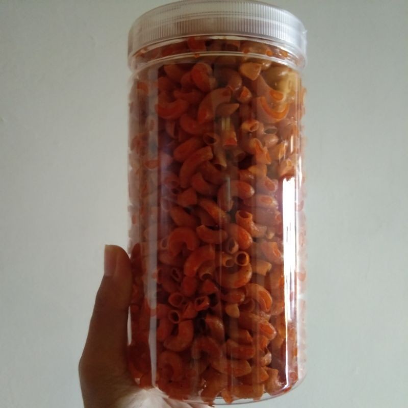 

COD makanan ringan makaroni cikruh pedas daun jeruk kemasan botol 1000ml kriuk* makanan ringan* cemilan* oleh oleh* Snack* jajanan murah