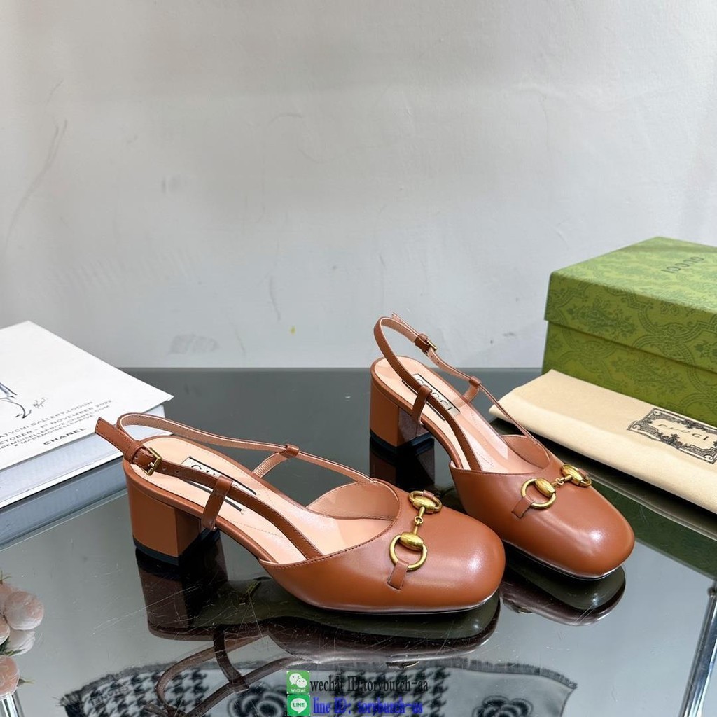 GU women's horsebit slingback block heel pump sandal casual party dancing footwear size35-41