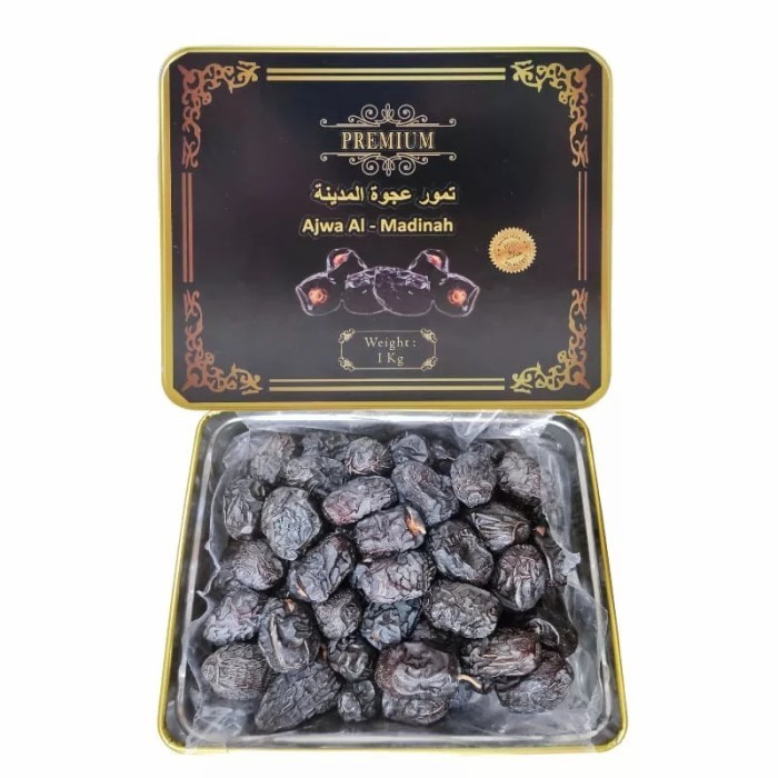 

Kurma Ajwa Al Madina Premium Kemasan Kaleng Kotak 1 Kg