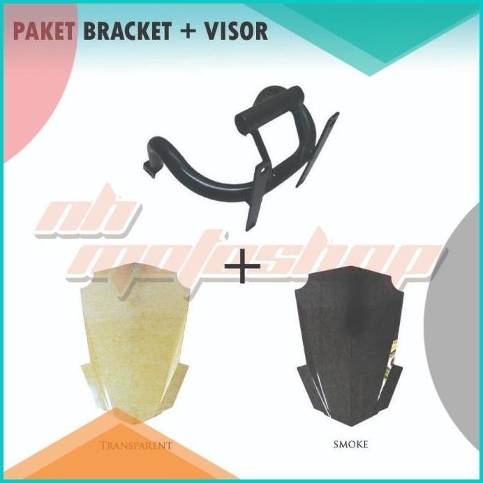 PAKET BRACKET VISOR BREKET VISOR WINDSHIELD NEW MEGAPRO VERZA OLD CB 1