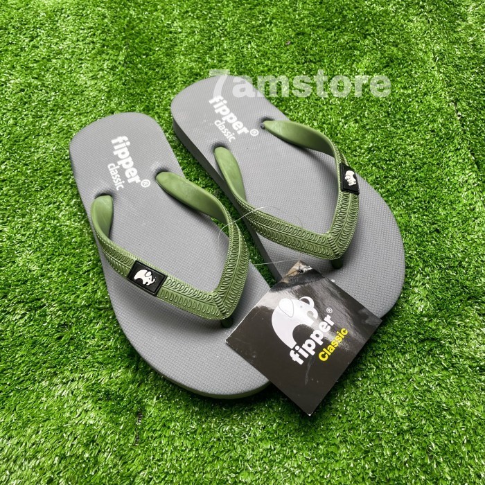 Sandal Jepit Fipper Classic Grey Light Green Army