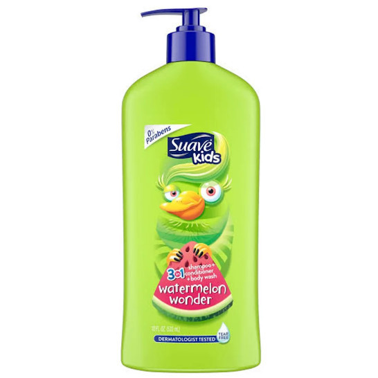 Indhy Suave Kids Watermelon Wonder 3 In 1 Shampoo Conditioner Body Wash 532