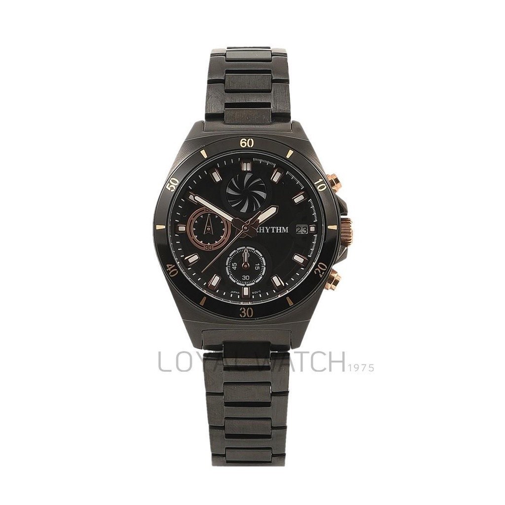 [CLEARANCE SALE] Jam Tangan Rhythm S1405S05 Wanita Hitam Original Garansi Resmi