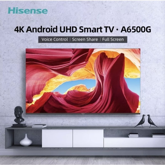 Hisense 43 Inch Android 4K Uhd-Full Screen Bezeless Smart Tv 43A6500G