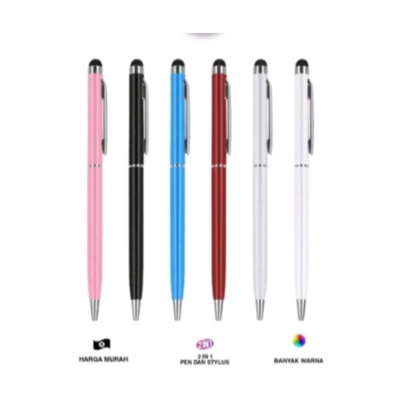 

Pen Stylus pPulpen Multifungsi 2 in 1 Pena Metalik Touch Screen