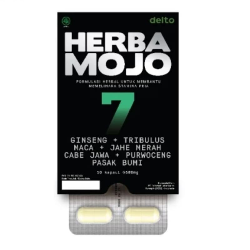 HERBAMOJO 7  Suplemen Pria  Blister isi 10 Caps Terlaris
