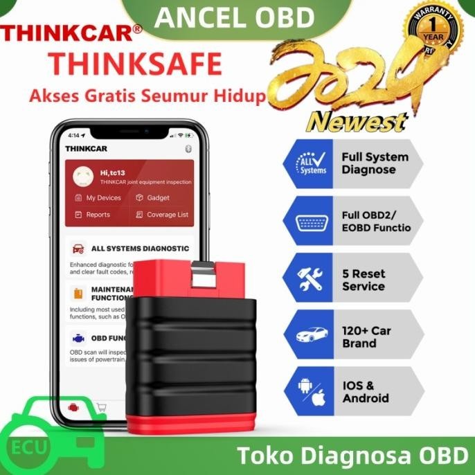 Bahasa IndonesiaThinkcar Thinksafe Jobd/Eobd/ Obd2 Scanner Mobil